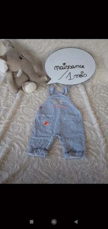 Salopette doublée Garçon 0/1 mois La famille potager Taupe La compagnie des petits 100% coton