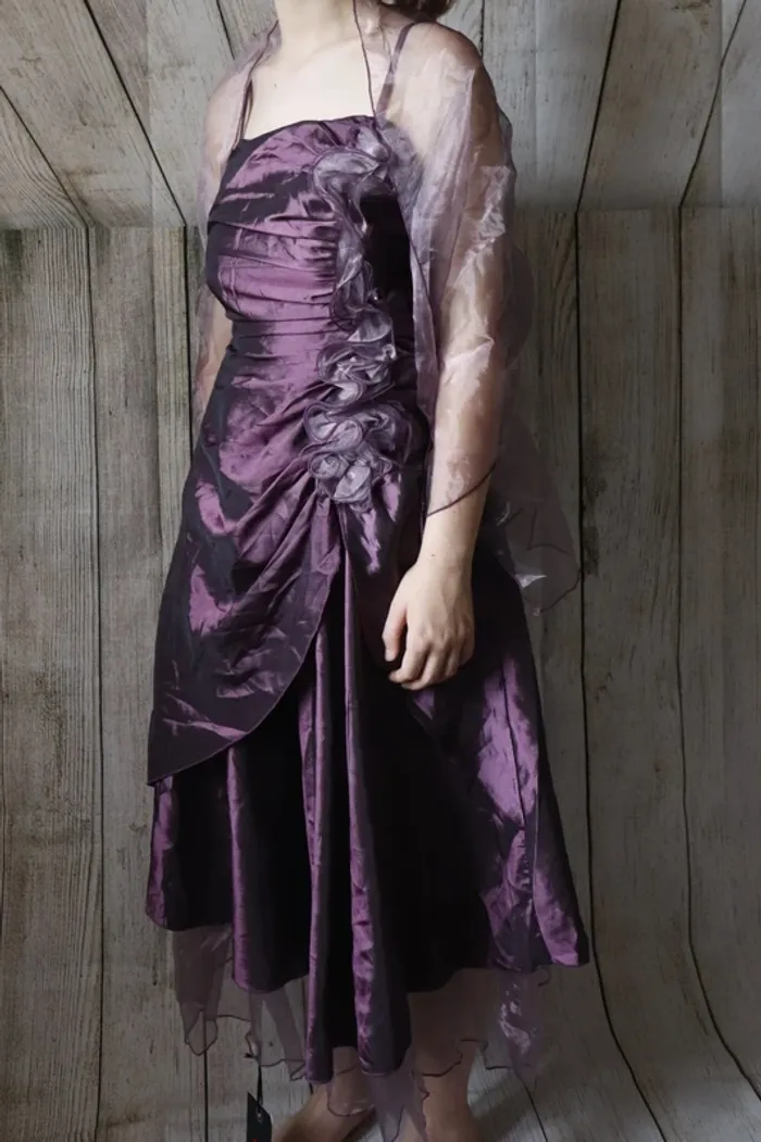 Robe de soirée femme S et son étole - photo numéro 2