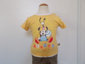 T- shirt - jaune - Mickey - 18 mois