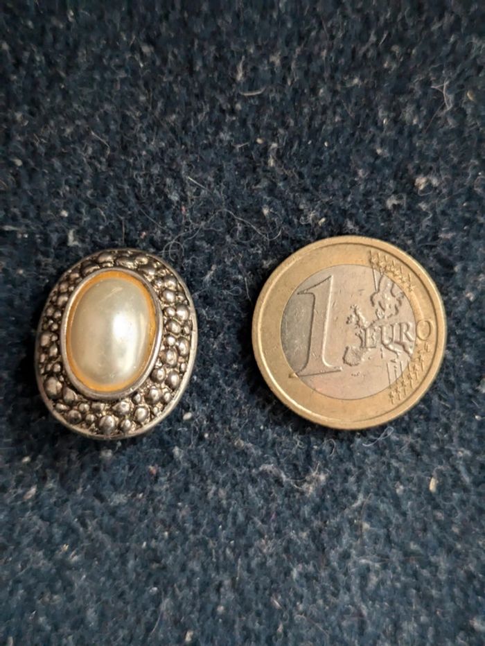 Boucles ovales nacrées a clips - photo numéro 2