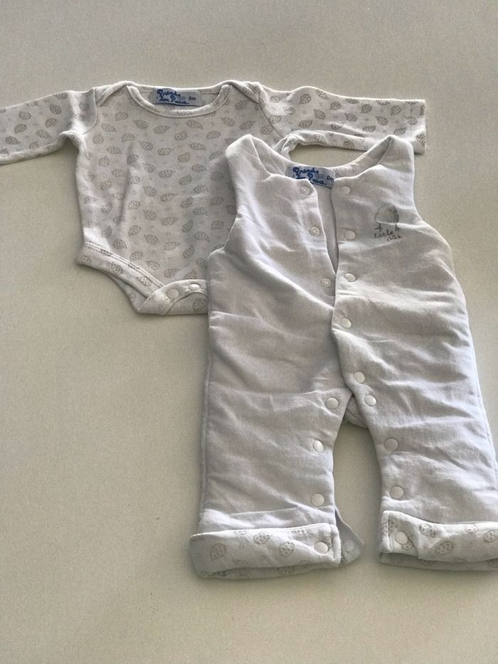 Ensemble bébé imprimé feuilles naissance - photo numéro 2