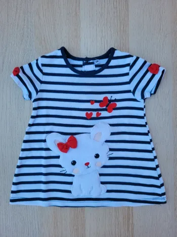 Robe marinière 12 mois manches courtes