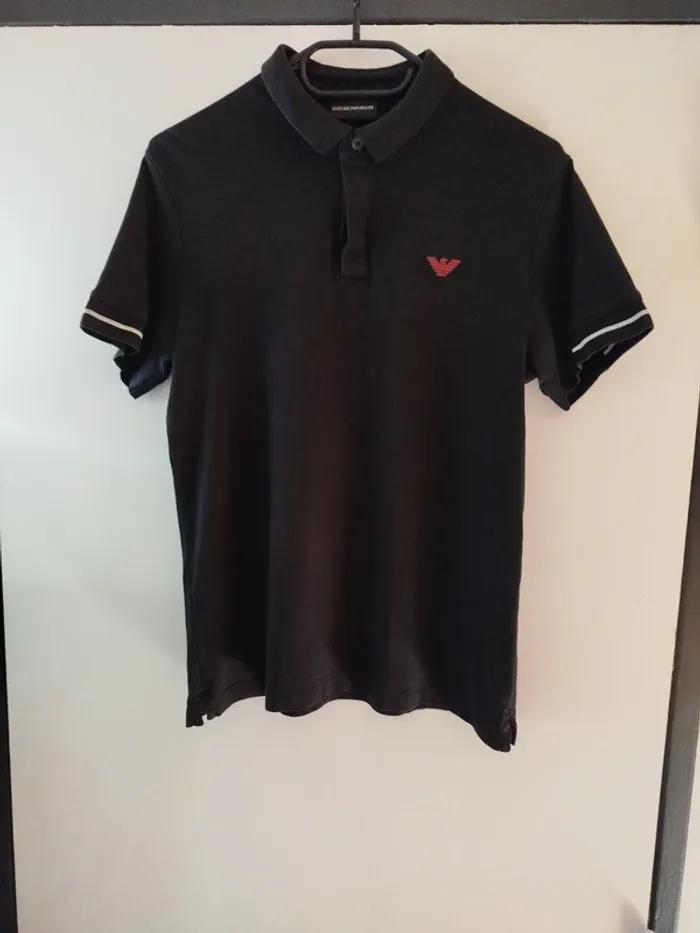 Polo Emporio Armani femme noir taille M - photo numéro 2