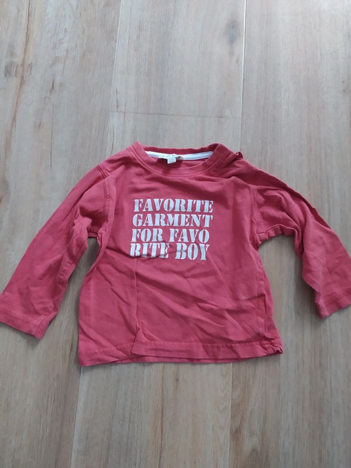 T-shirt manches longues grain de blé 18M rouge