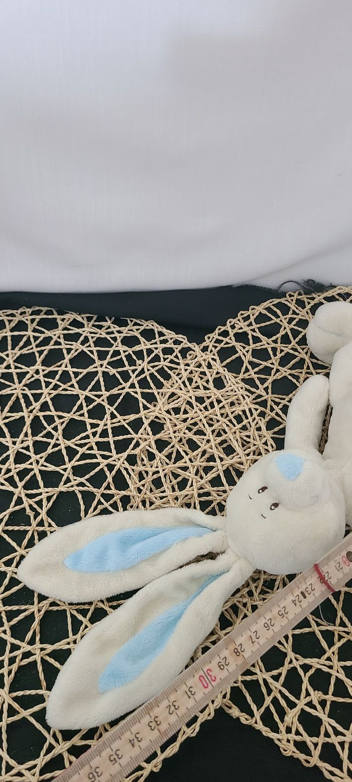 Peluche lapin KIMBALOO beige bleu La Halle - photo numéro 4