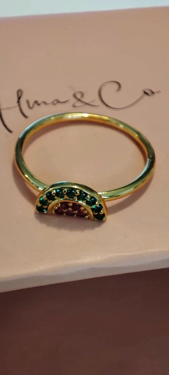 Bague alma&co laiton doré à l'or fin 18k - photo numéro 4