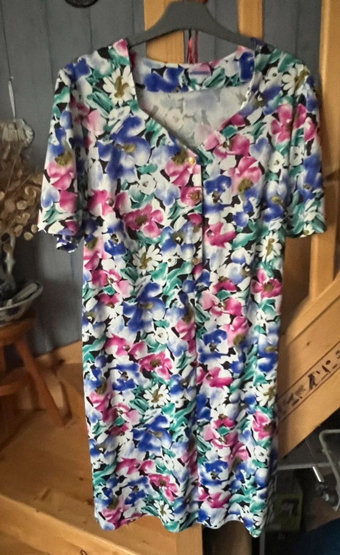 robe fantaisie motifs fleurs - photo numéro 2