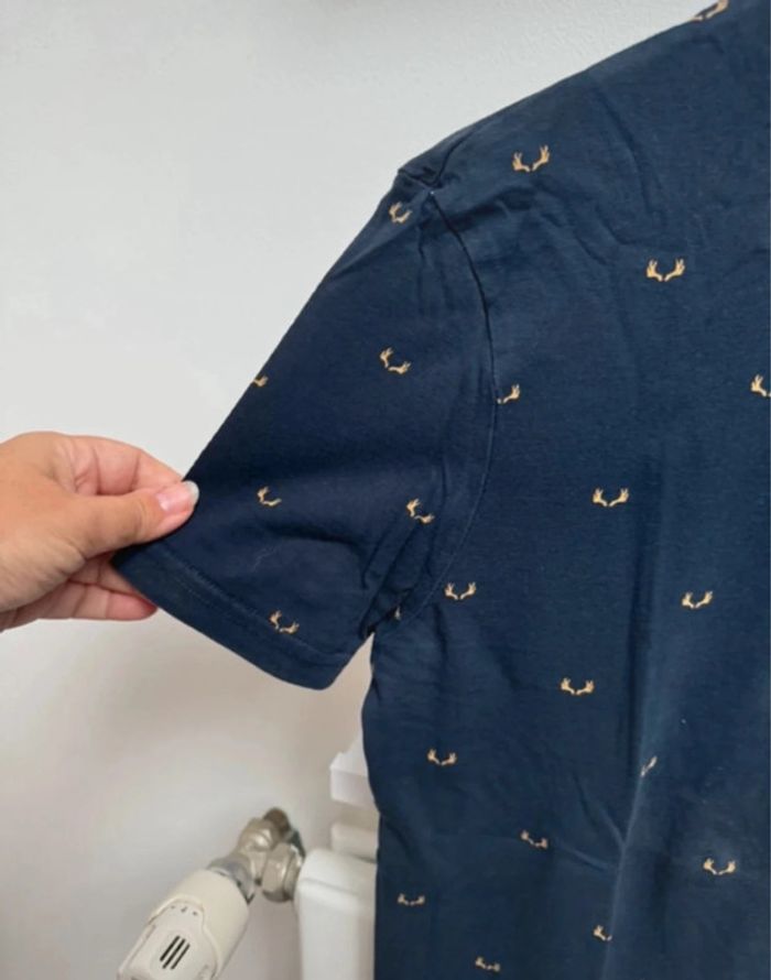 T-shirt marine avec motifs Pier One homme S - photo numéro 5