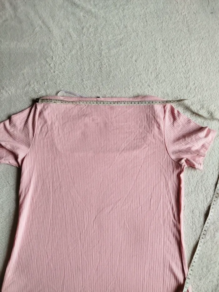 Haut col carré rose Takko taille M - photo numéro 8