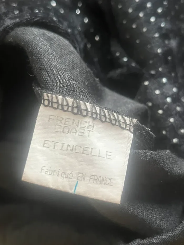 Haut French Coast velours noir à paillettes - photo numéro 6