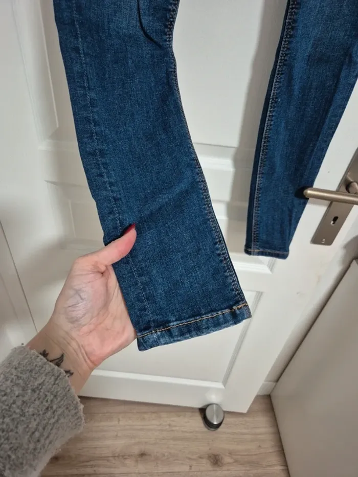 jean noa taille haute skinny marine mango - photo numéro 2