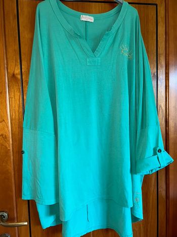 Tunique verte April Vintage oversize