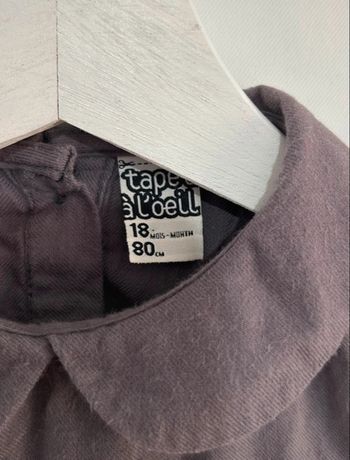 Blouse manches longues gris Taille 18 mois 