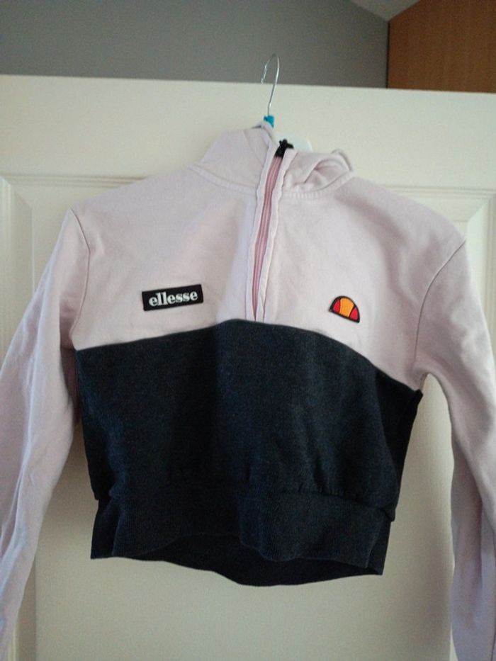 Mini sweat à capuche court ellesse taille 36 - photo numéro 2
