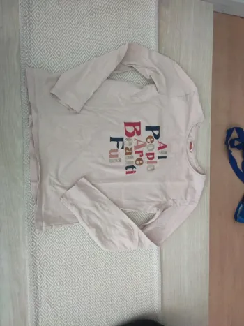 T-shirt manches longues vieux rose tape à l'oeil 12 ans