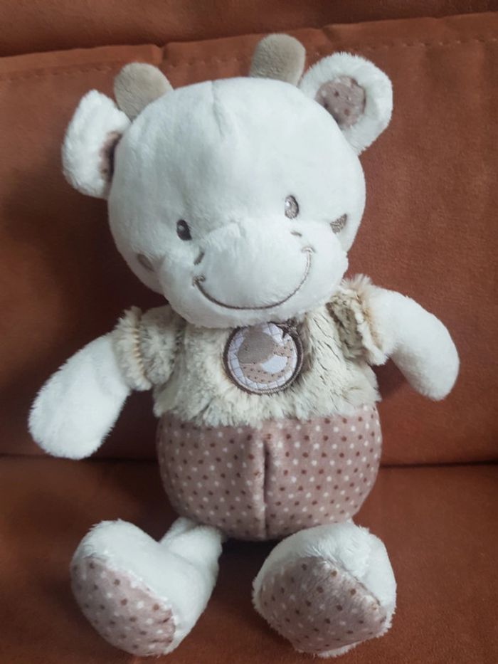 Peluche vache mots d enfants