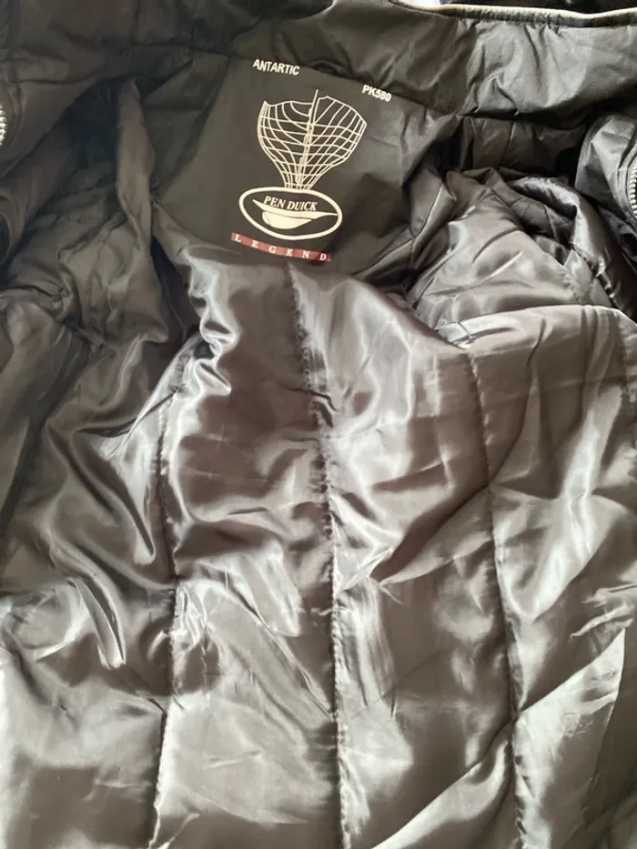 Parka NEUVE doublée avec double fermeture Penduick noir L - photo numéro 7