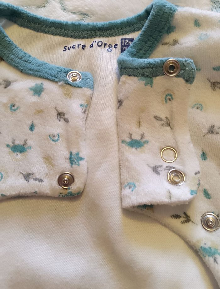 Pyjama Sucre d’Orge 12M / 74cm – Très bon état – Doux & chaud - photo numéro 4