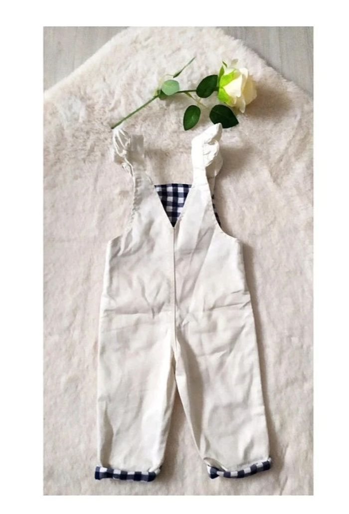Salopette bébé fille coton beige clair 3 mois Tex Baby mi-saison - photo numéro 2