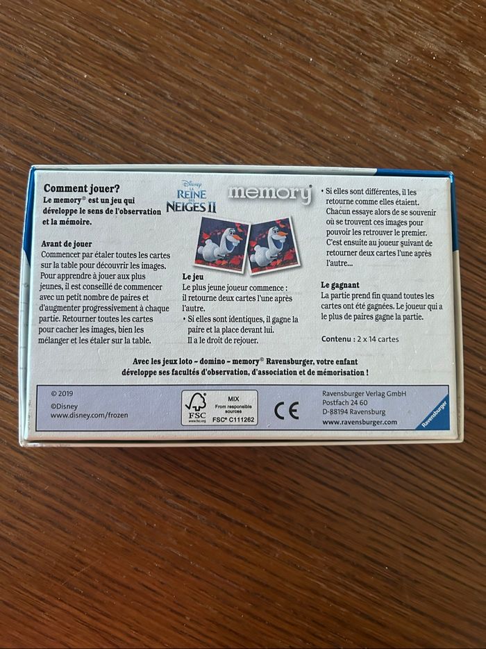Jeu memory - photo numéro 3