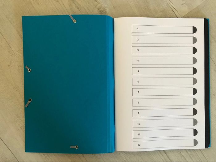 1 trieur cartonné 12 onglets avec rabat élastique 24x32 « exacompta » NEUF - photo numéro 2