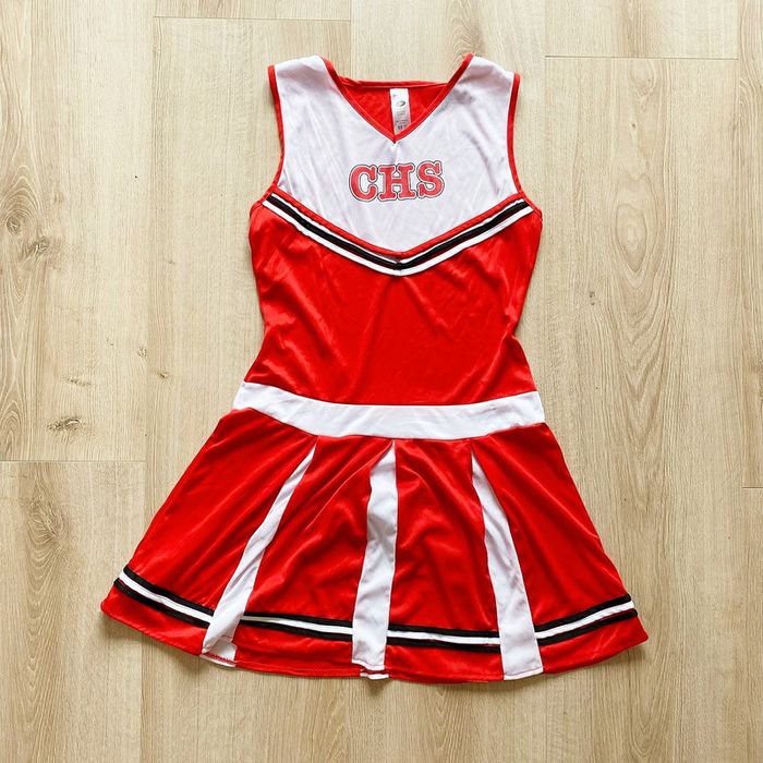 Smiffys Tenue de Pom-Pom Girl Femme Exclusive US Cheerleaders Sportwear Rouge (Taille M) - photo numéro 2