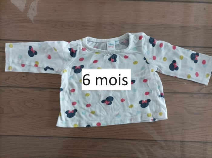 Lot n°152 T-Shirt Manches longues Disney Baby 6 mois