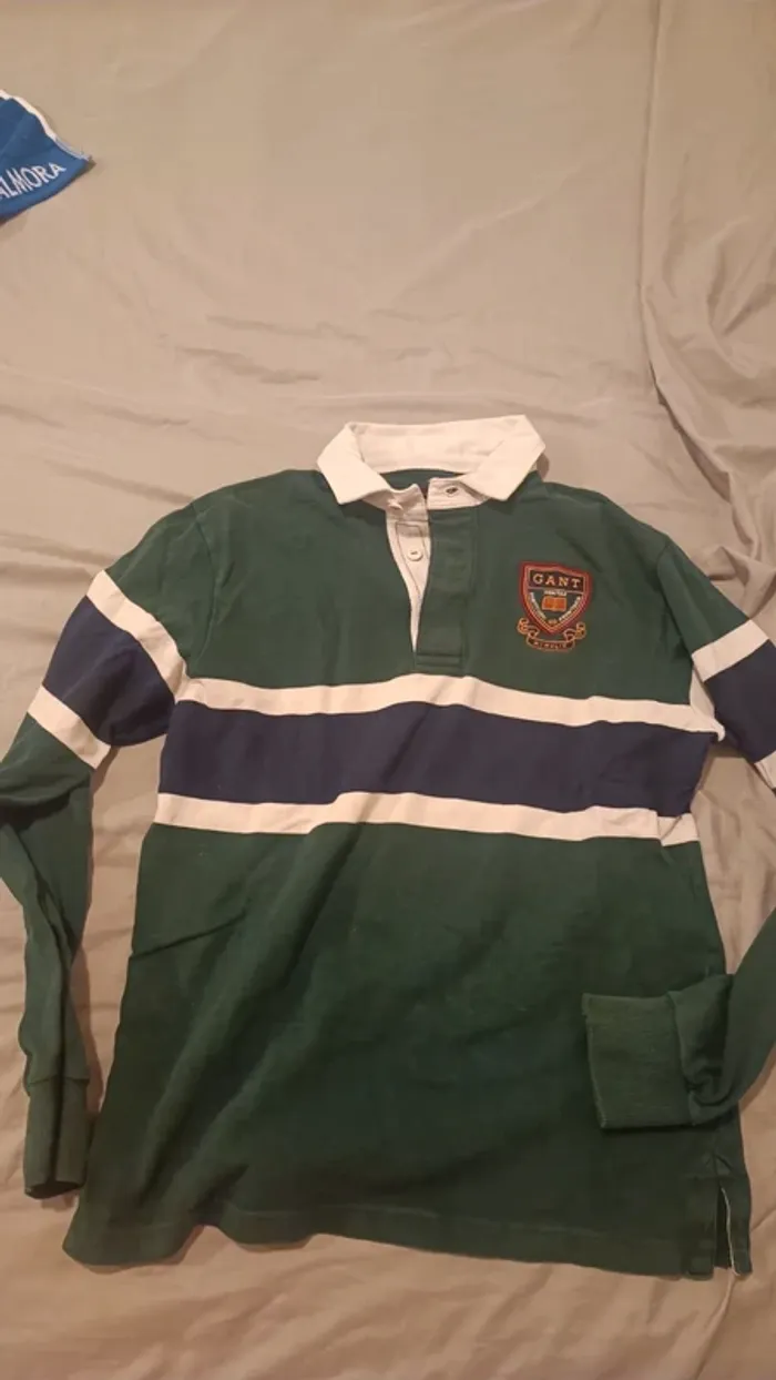 Polo GANT a righe verde-blu