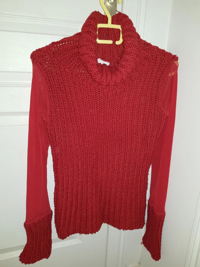 Pull col roulé