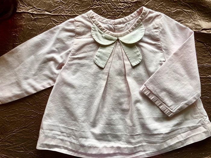 Ensemble Jacadi 6 mois chemisier et short à noeuds - photo numéro 2