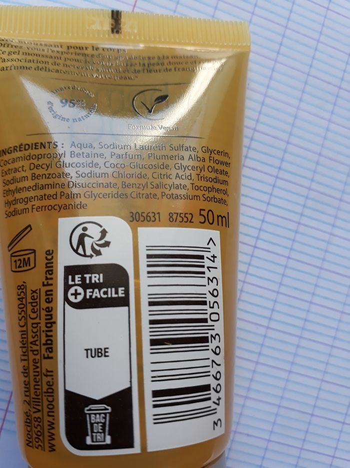 Nocibe villa bali gel moussant pour le corps 50ml - photo numéro 2