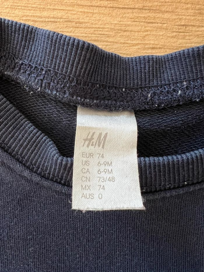 Lot 2 sweat-shirt légers H&M 9 mois - photo numéro 4