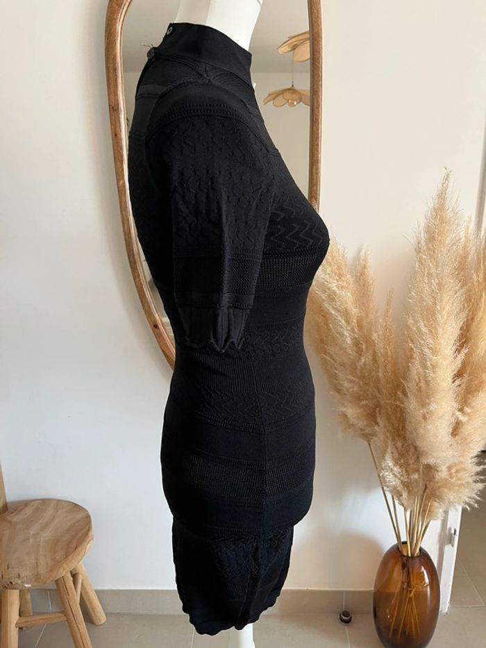 Robe en maille moulante noire Zara - photo numéro 4