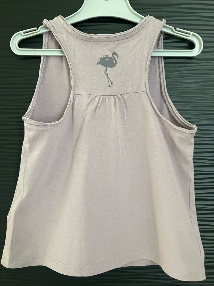 2 débardeurs blanc et parme Vertbaudet 5 ans - photo numéro 5