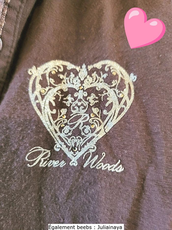 T shirt marron a manches longues "River Woods" taille 8 ans - photo numéro 3