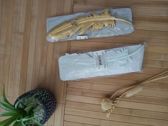 4 plumes déco à accrocher au mur