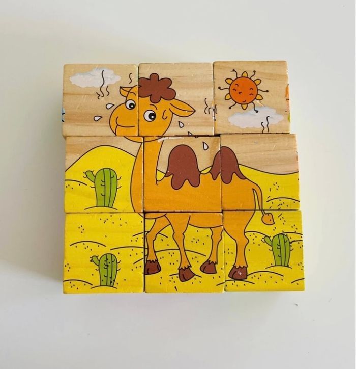 Puzzle cube bois