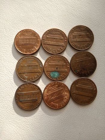 Un lot de centimes de dollars américains