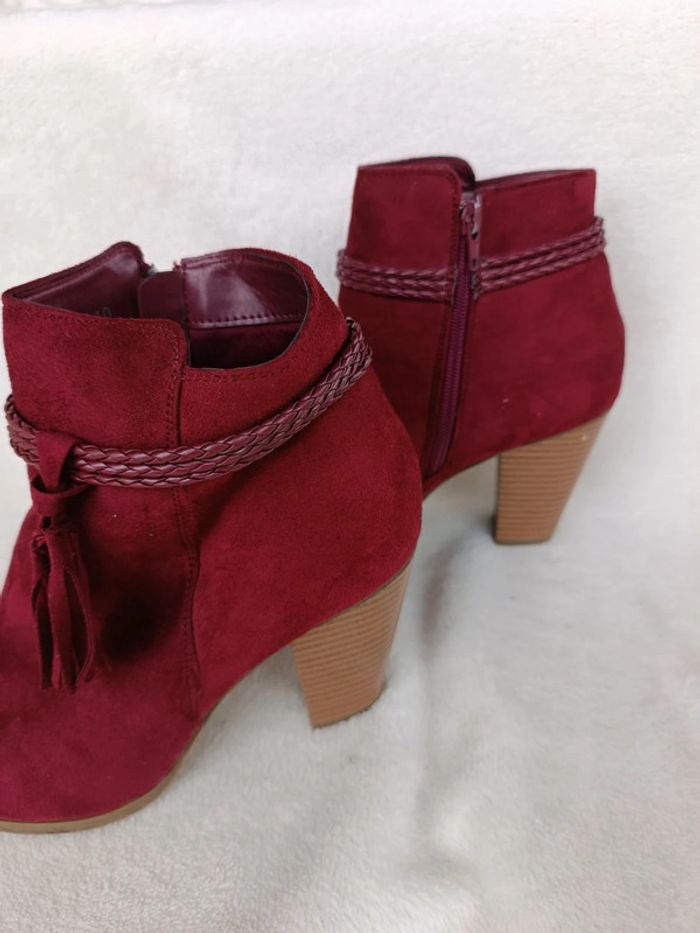 Bottines bordeaux - photo numéro 3