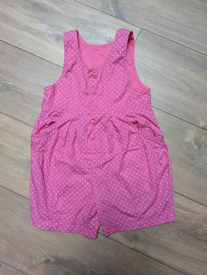 Jolie combishort rose à pois vintage 4 ans