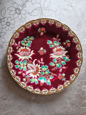 Assiette émaux de Longwy 