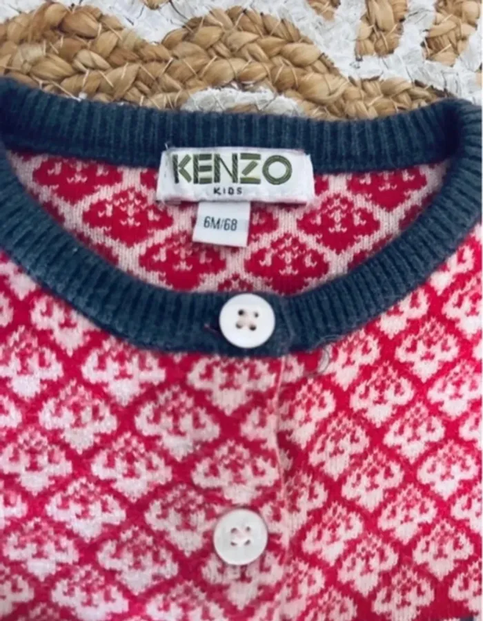 Jolie cardigan maille Kenzo kids 6mois - photo numéro 3
