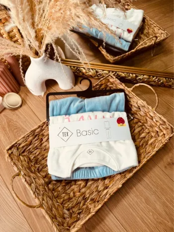 Taille 4-5 ans pyjama 2 pièces velours fille Tex bleu blanc rose Neuf 🩷