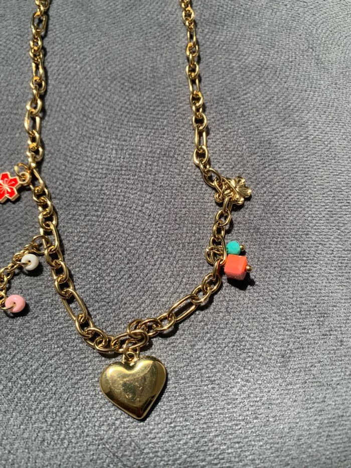 collier acier inoxydable doré - photo numéro 4