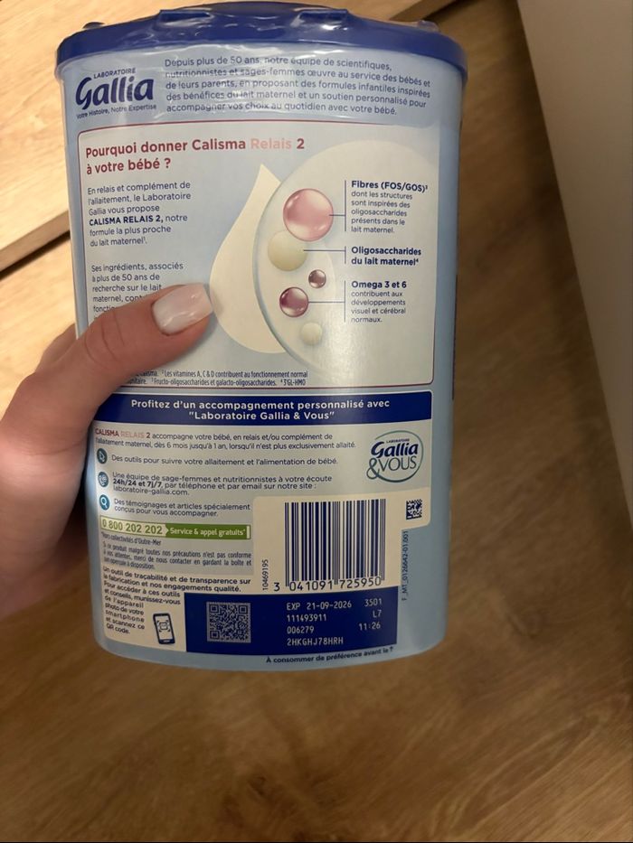 Lait gallia calisma relais 2ème âge - photo numéro 2