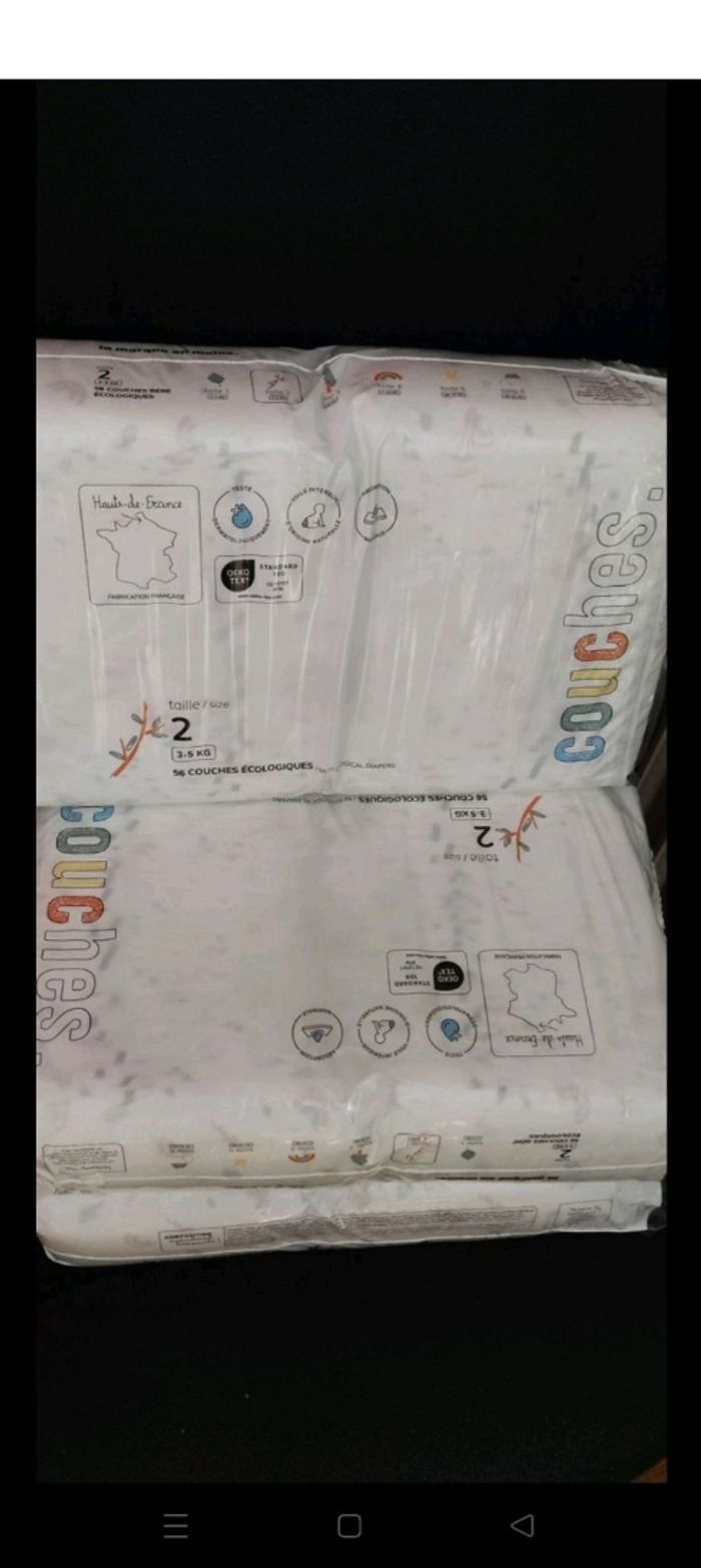 2 paquets de couches la marque en moins