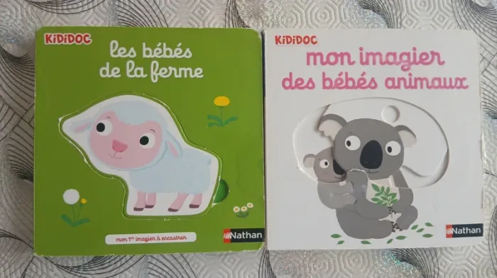 Lot de 2 livres Kididoc les bébés animaux 📚🐈