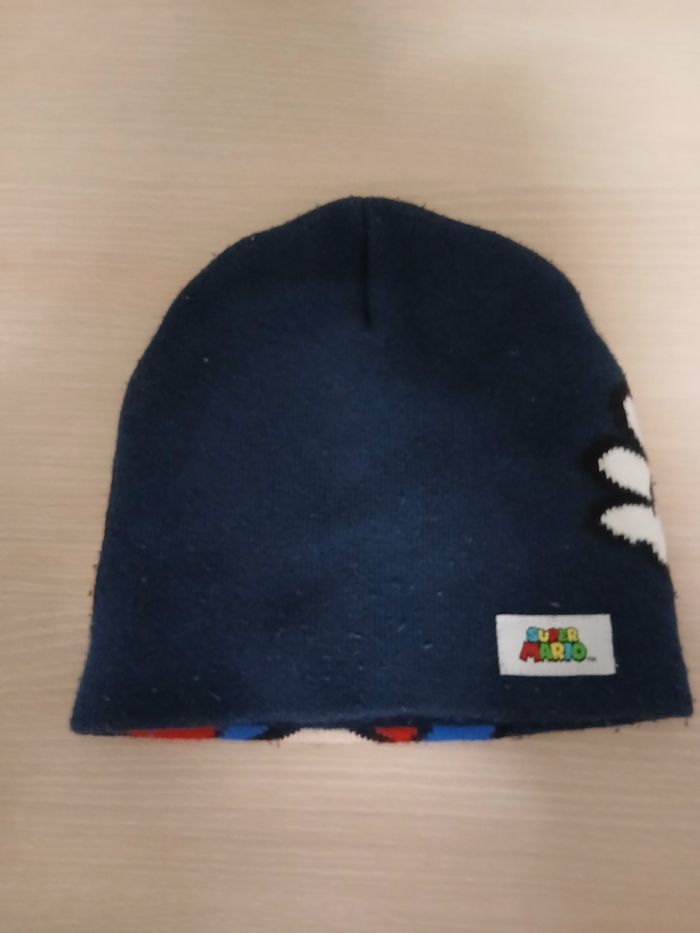 Bonnet  mario taille 2/4  ans matiere coton,polyster tres bonne etat - photo numéro 8