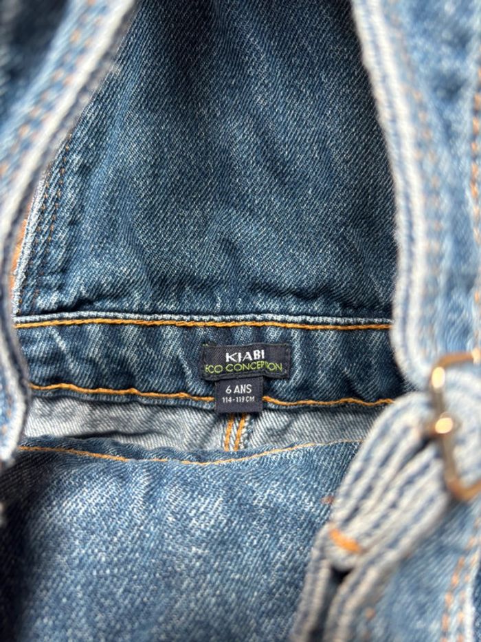 🌺Salopette short en jeans bleu Taille 6ans/114-119cm🌺 - photo numéro 6