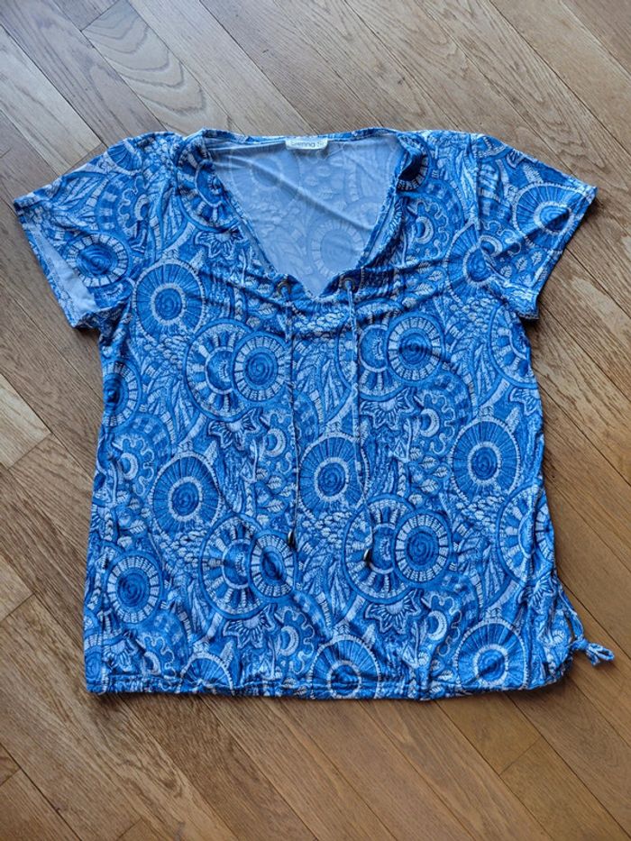 T-shirt bleu - Taille XL